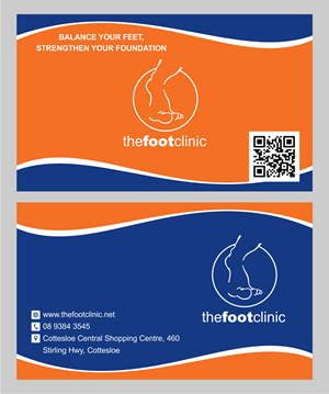 Business Card Design by BNdesigner for The Foot Clinic | Design: #31160522