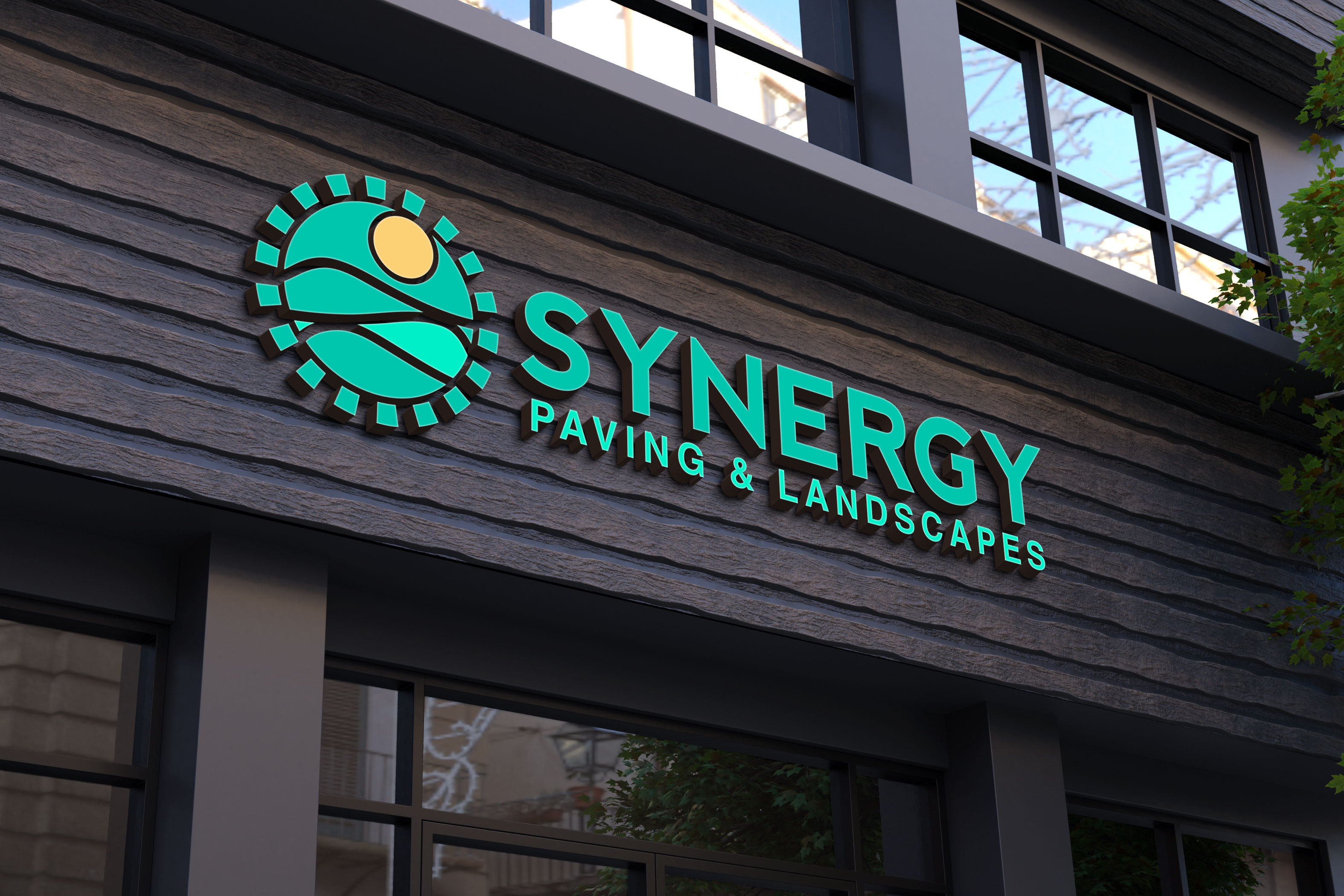 Logo Design by Kavth for Synergy Paving & Landscapes | Design #31212925