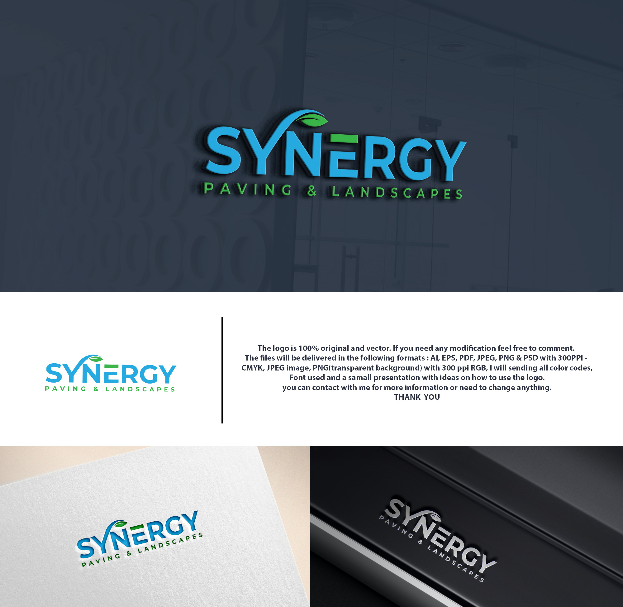 Logo Design by DesignHour for Synergy Paving & Landscapes | Design #31178941