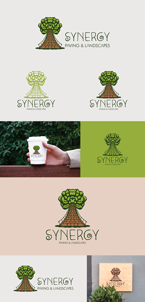 Logo Design by Creeventer for Synergy Paving & Landscapes | Design #31195446