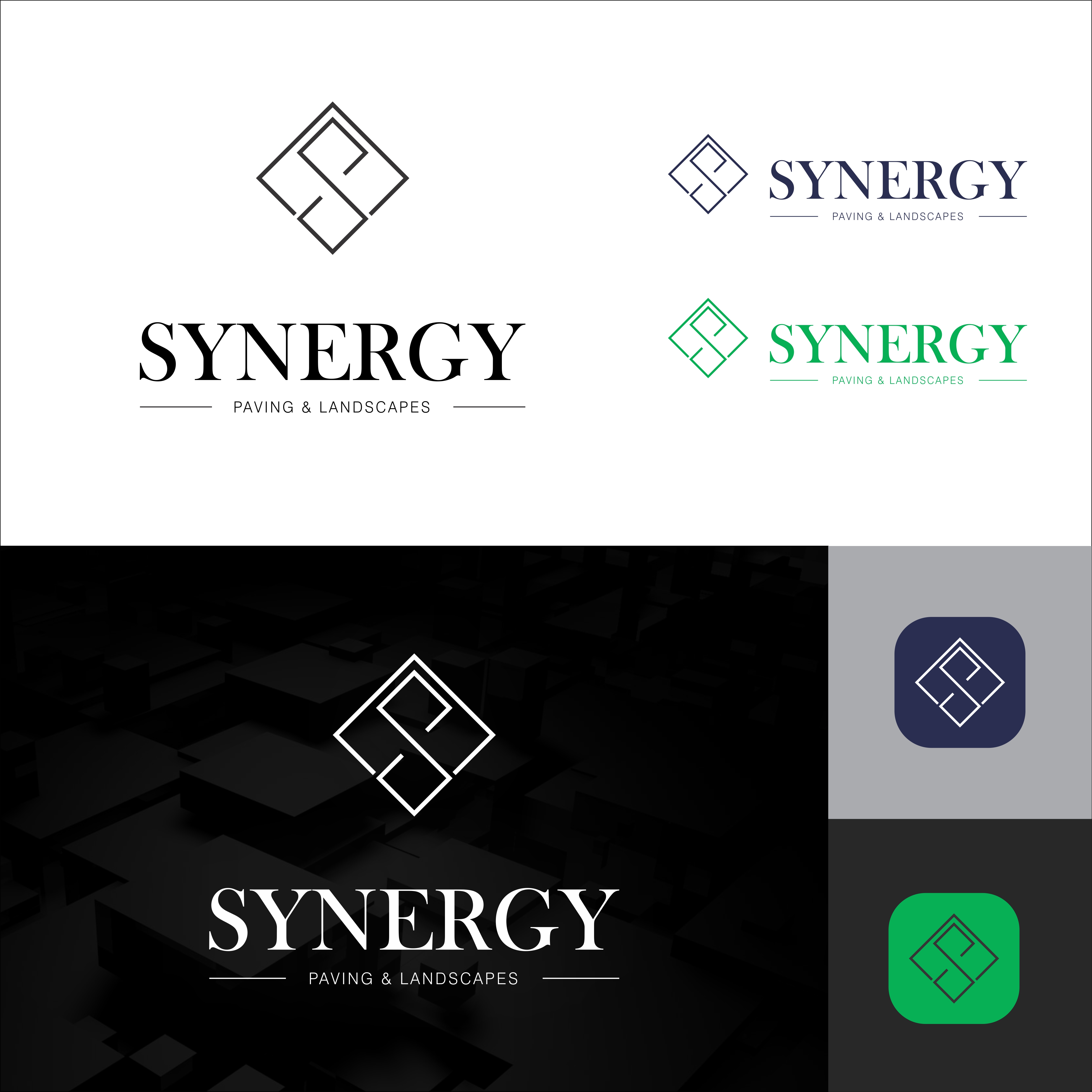 Logo Design by BLINDMOON for Synergy Paving & Landscapes | Design #31178135