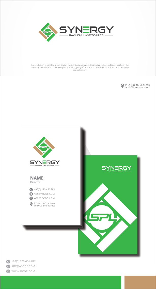 Logo Design by zebronicgraphic for Synergy Paving & Landscapes | Design #31174448