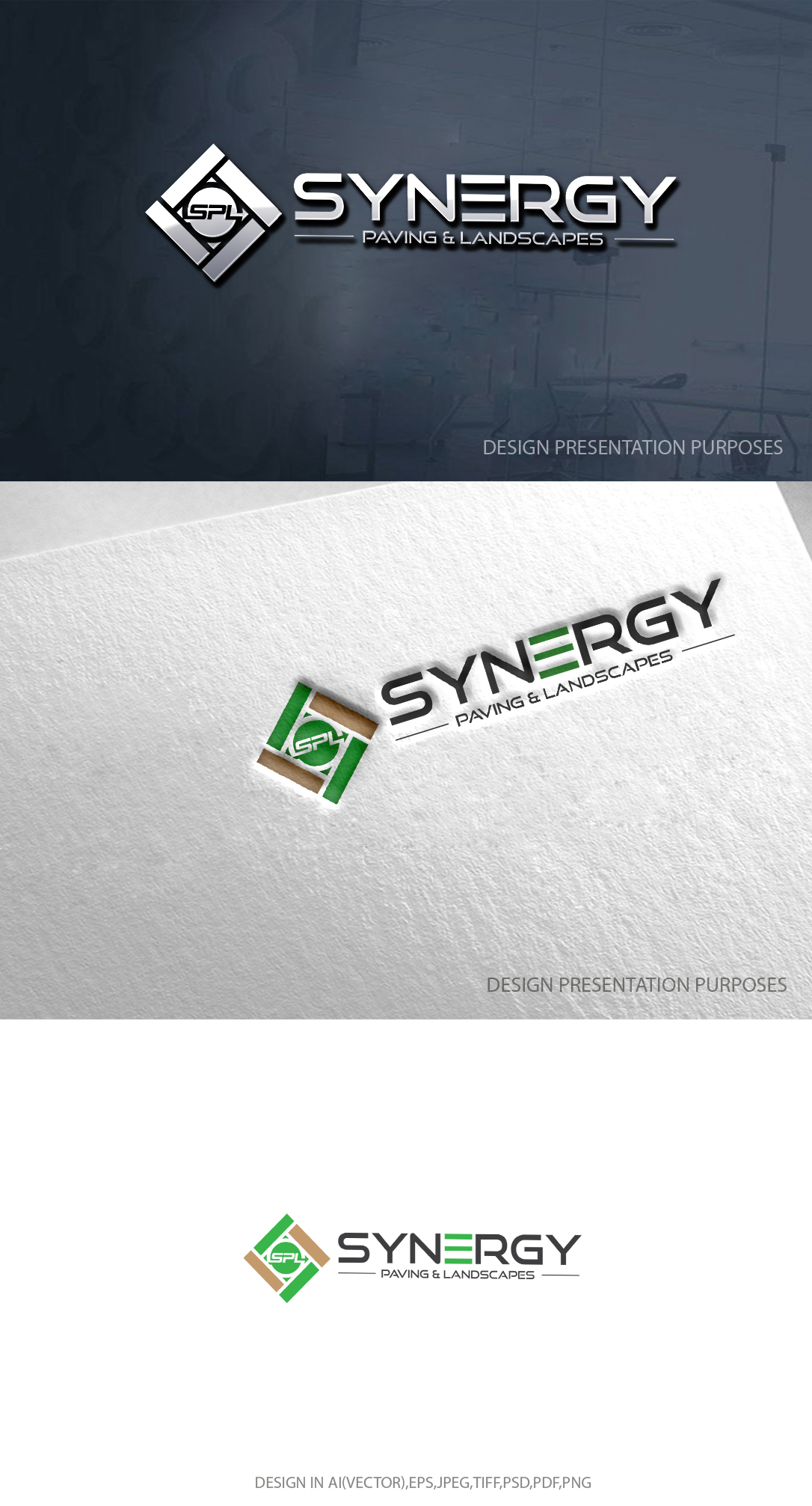 Logo Design by zebronicgraphic for Synergy Paving & Landscapes | Design #31174449