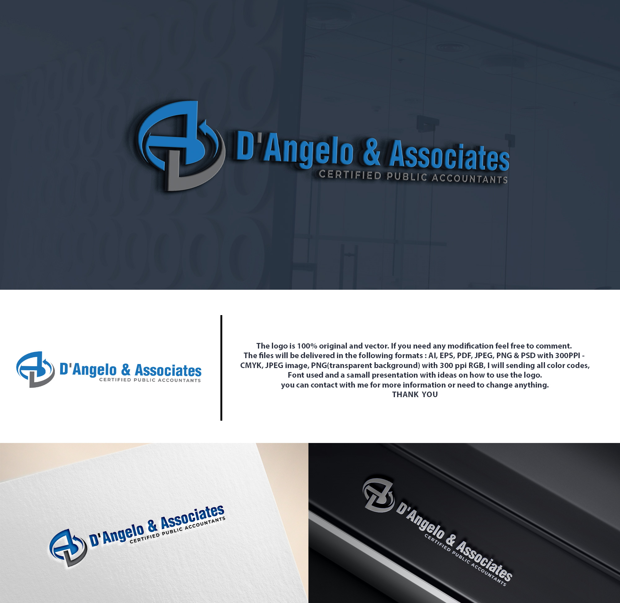 Logo Design by DesignHour for D'Angelo & Associates | Design #31177691