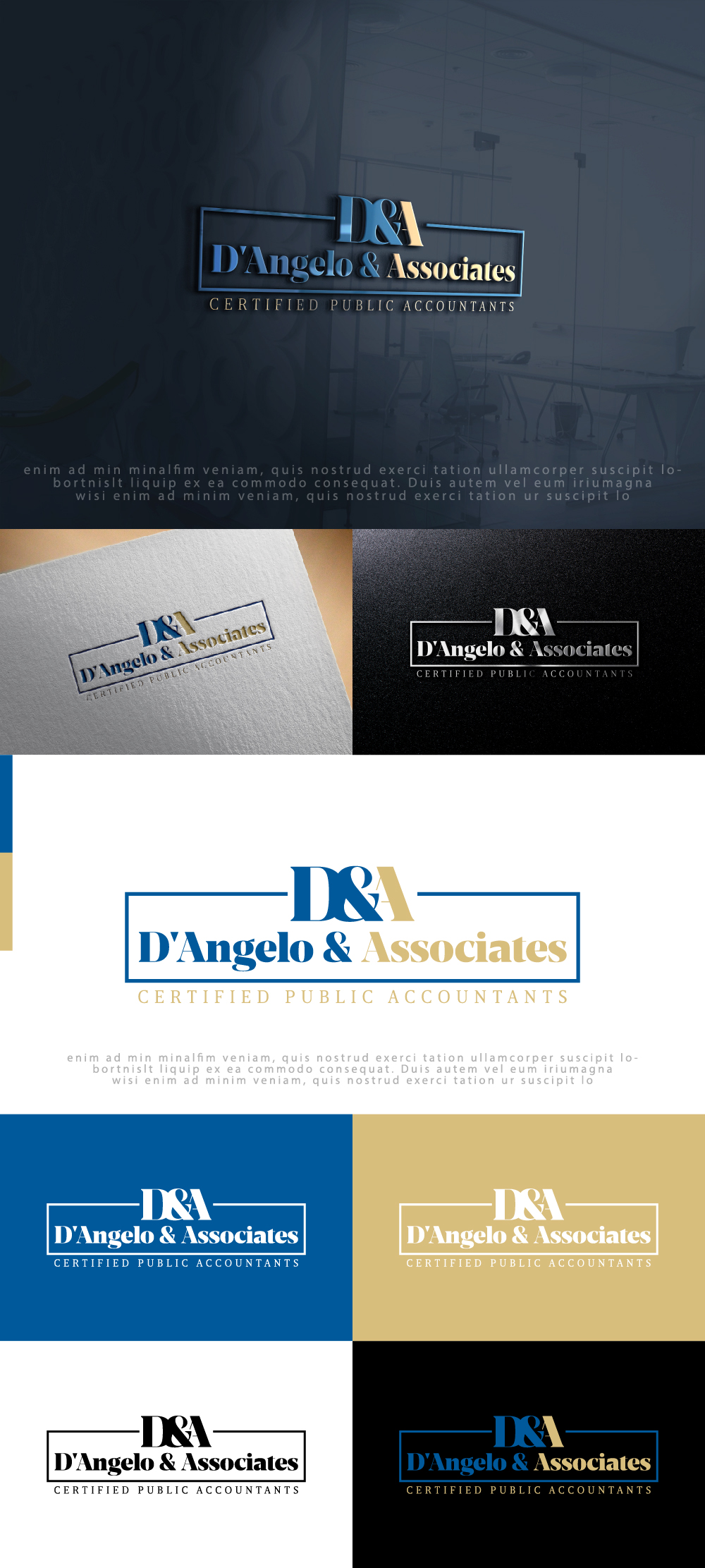 Logo Design by AlphabetZero.com for D'Angelo & Associates | Design #31200899