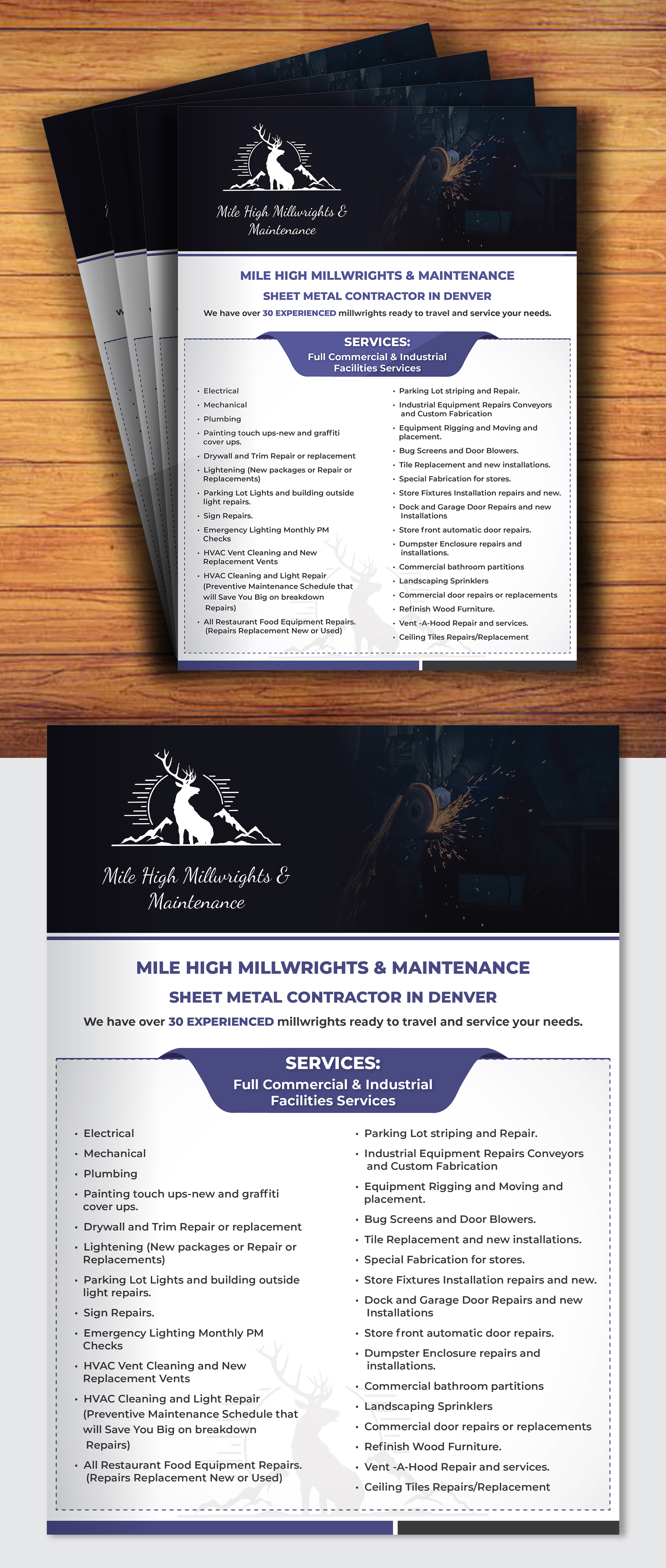 Flyer Design by creativemood438 for Mile High Millwrights and Maintenance | Design #31182078