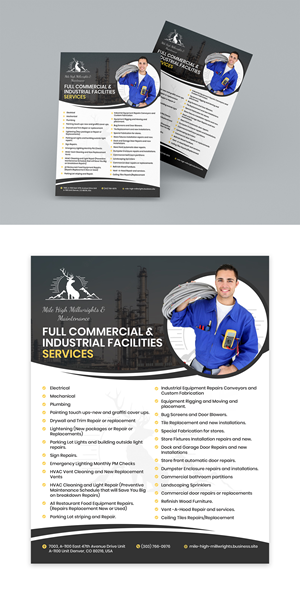 Flyer Design by debdesign for Mile High Millwrights and Maintenance | Design: #31194536