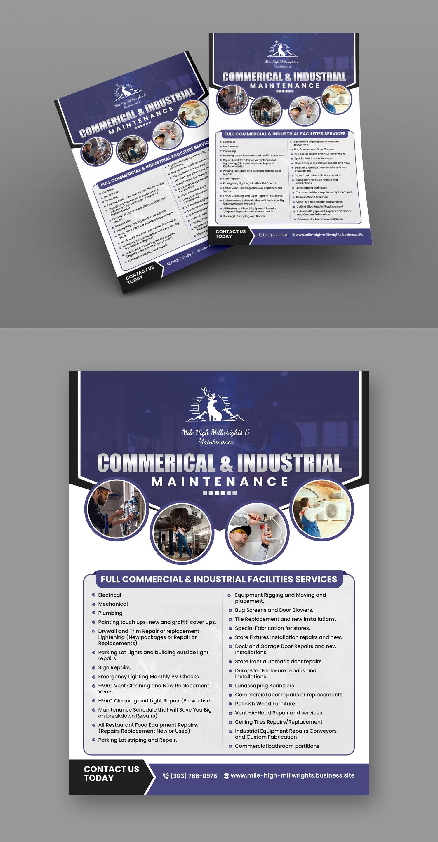 Flyer Design by debdesign for Mile High Millwrights and Maintenance | Design #31194640