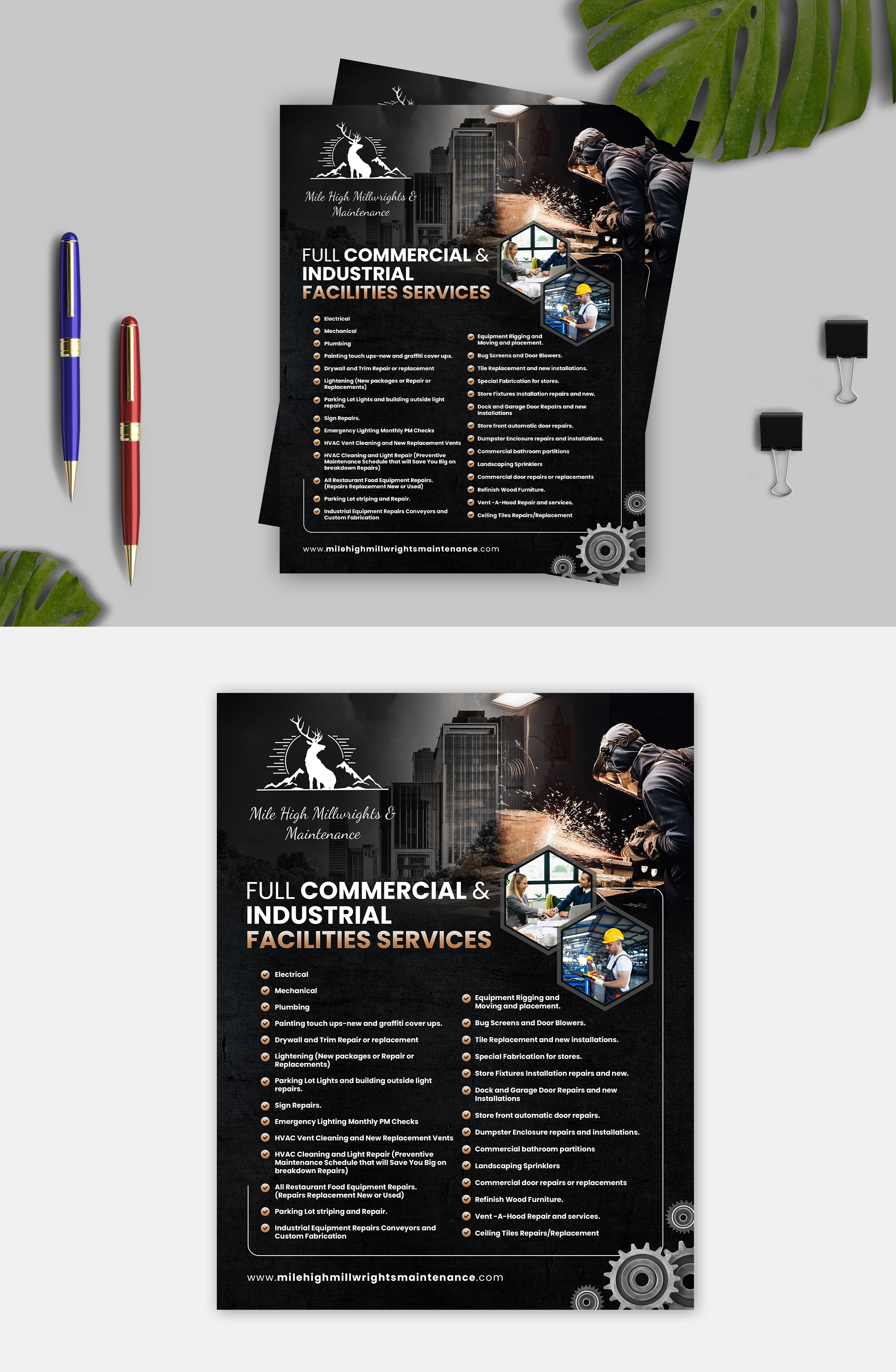 Flyer Design by debdesign for Mile High Millwrights and Maintenance | Design #31194718