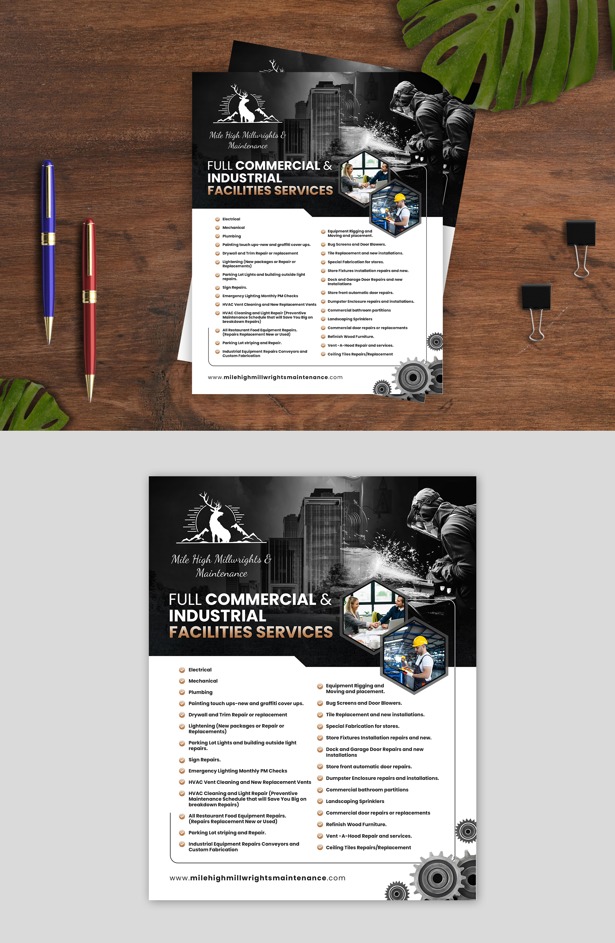 Flyer Design by debdesign for Mile High Millwrights and Maintenance | Design #31194719