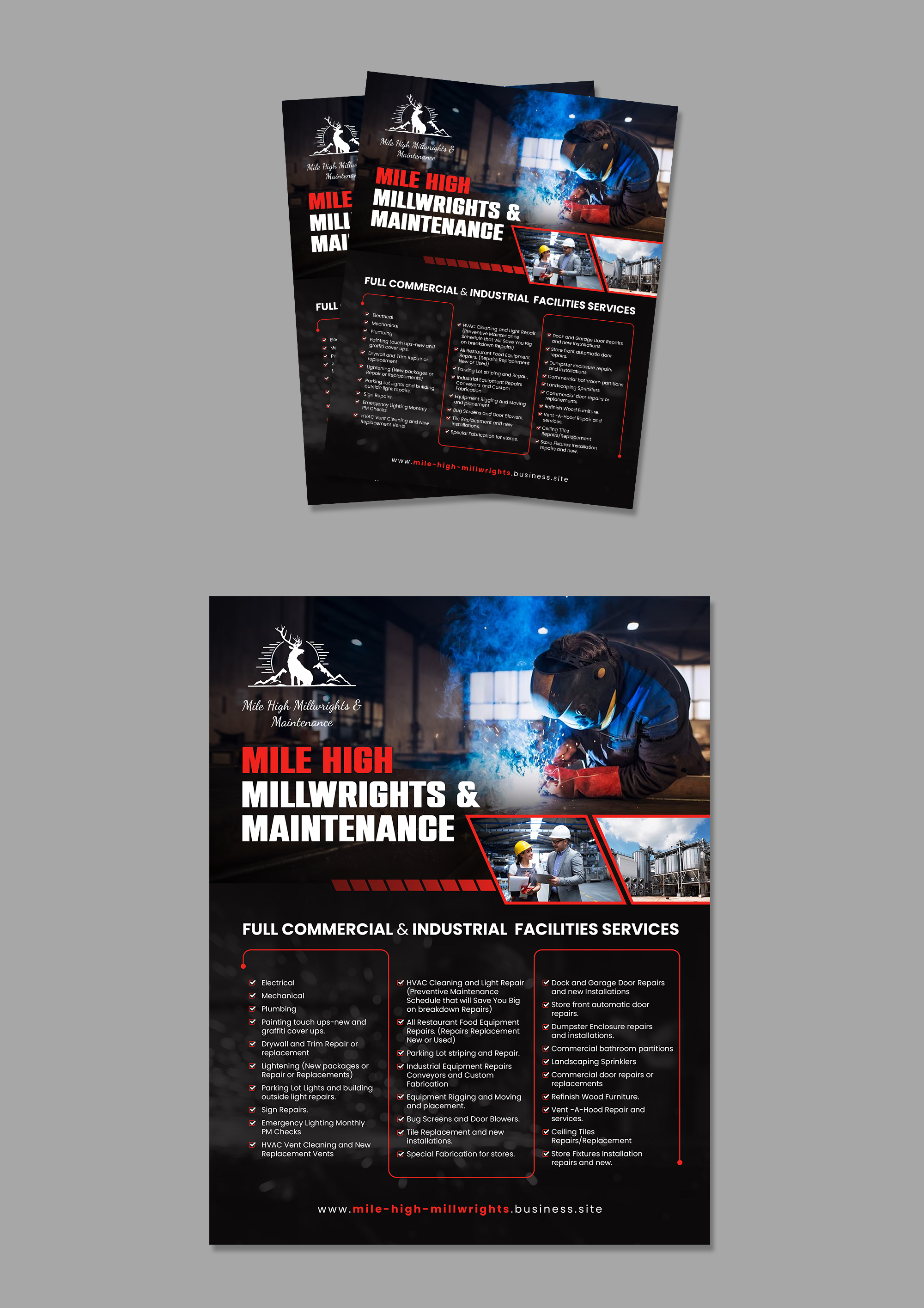 Flyer Design by debdesign for Mile High Millwrights and Maintenance | Design #31195152