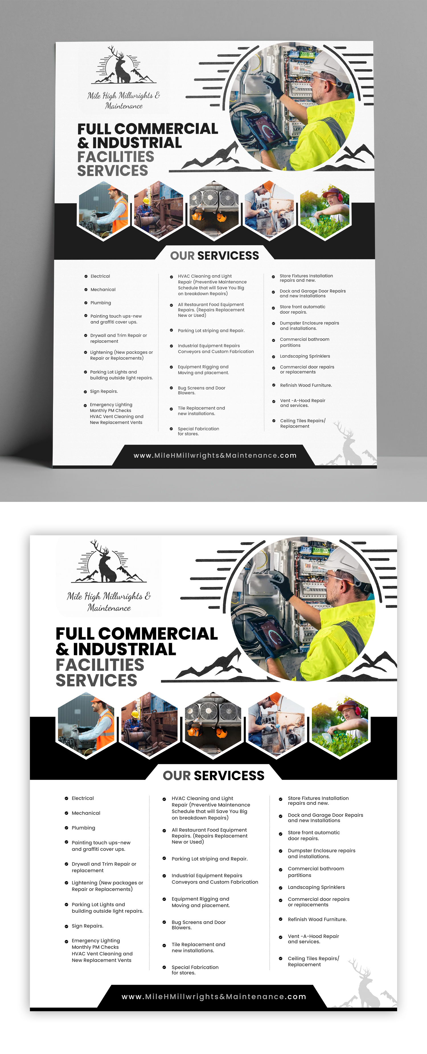Flyer Design by debdesign for Mile High Millwrights and Maintenance | Design #31195388
