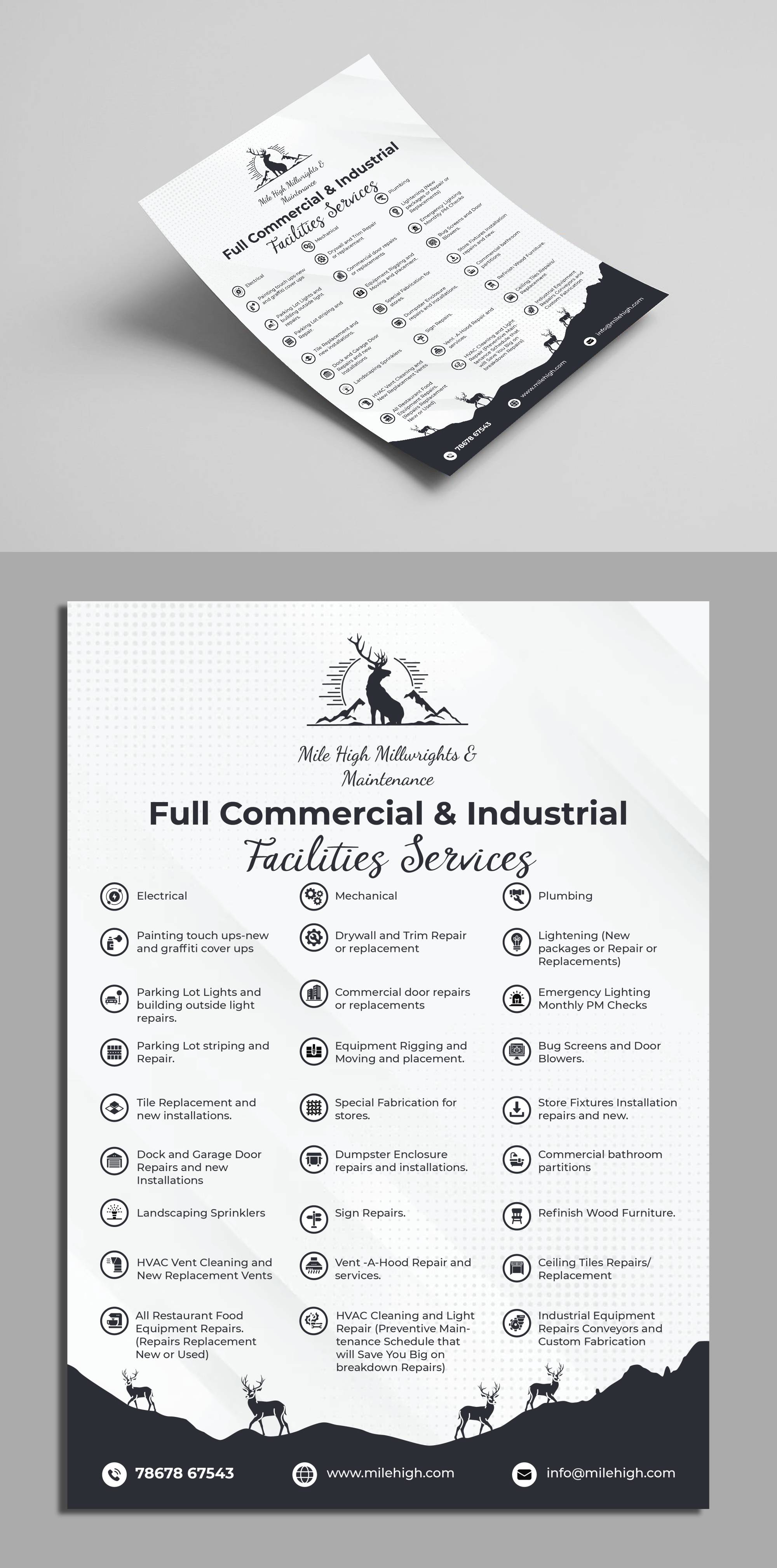 Flyer Design by ecorokerz for Mile High Millwrights and Maintenance | Design #31182514