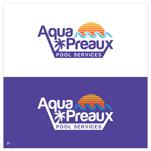 Logo Design by Sujit Banerjee for Aqua Preaux Pool Service | Design: #31190726