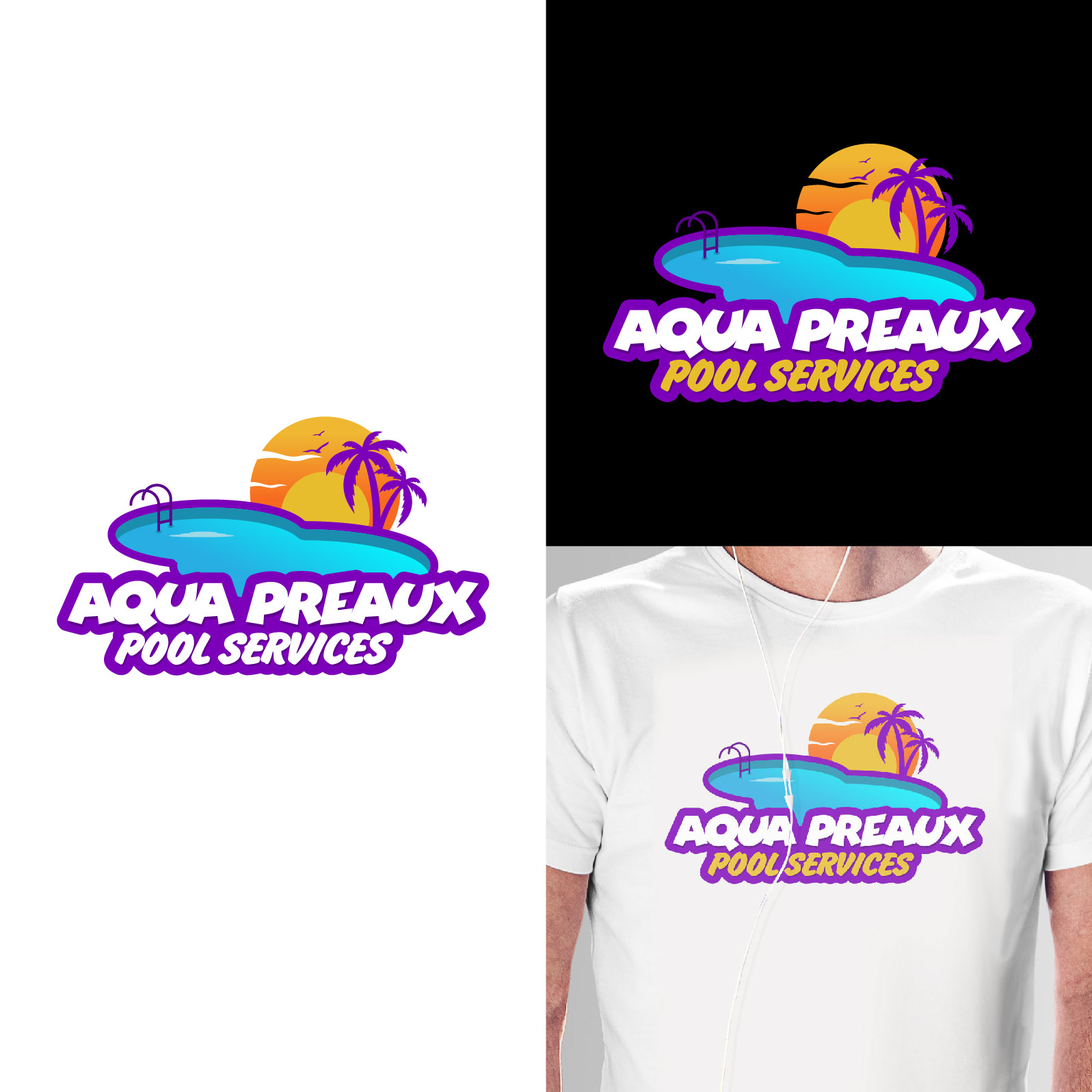Logo Design by 4tech services for Aqua Preaux Pool Service | Design: #31198712