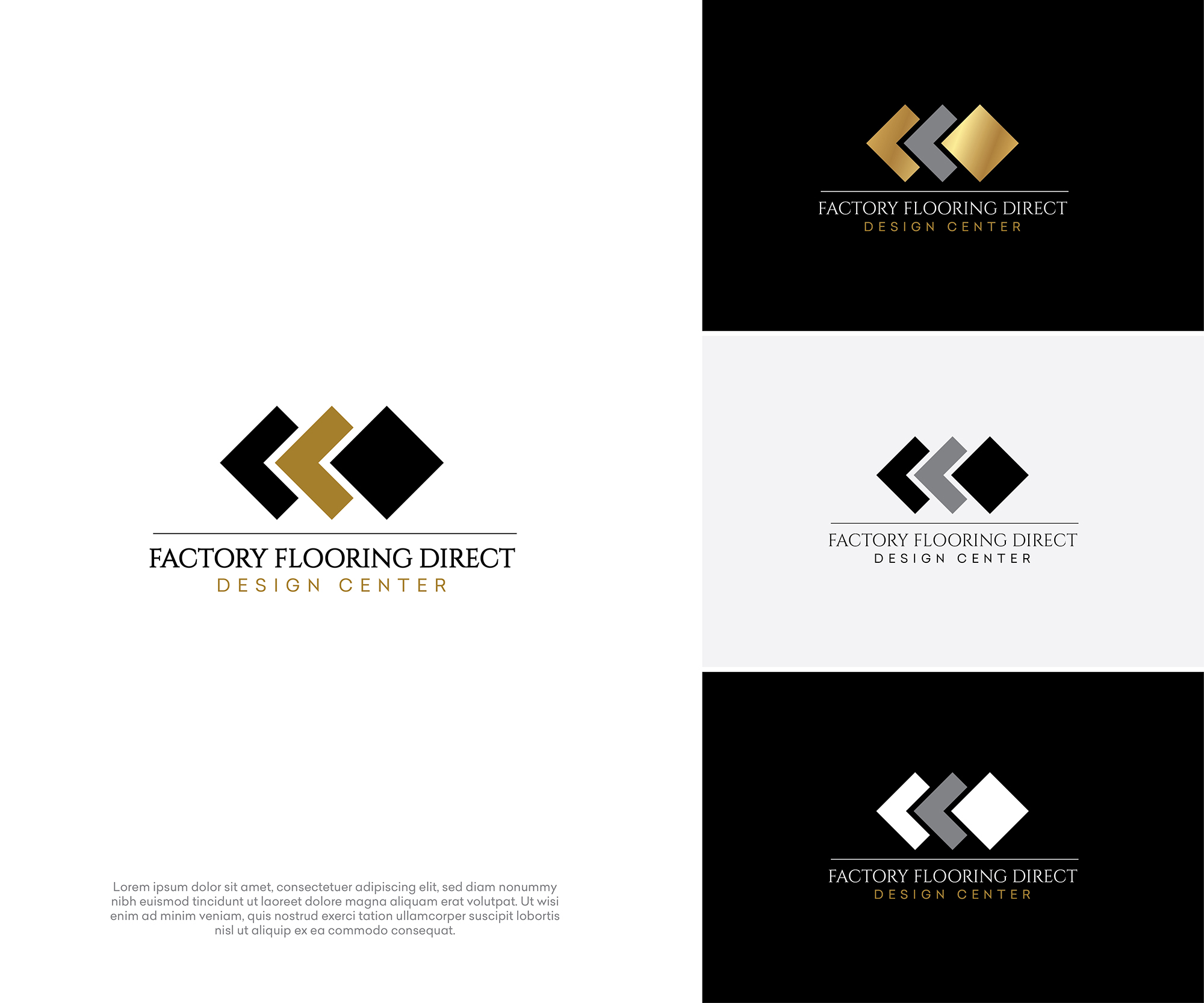 Logo Design by Rush Advertising for FACTORY FLOORING DIRECT, INC. | Design #31197566