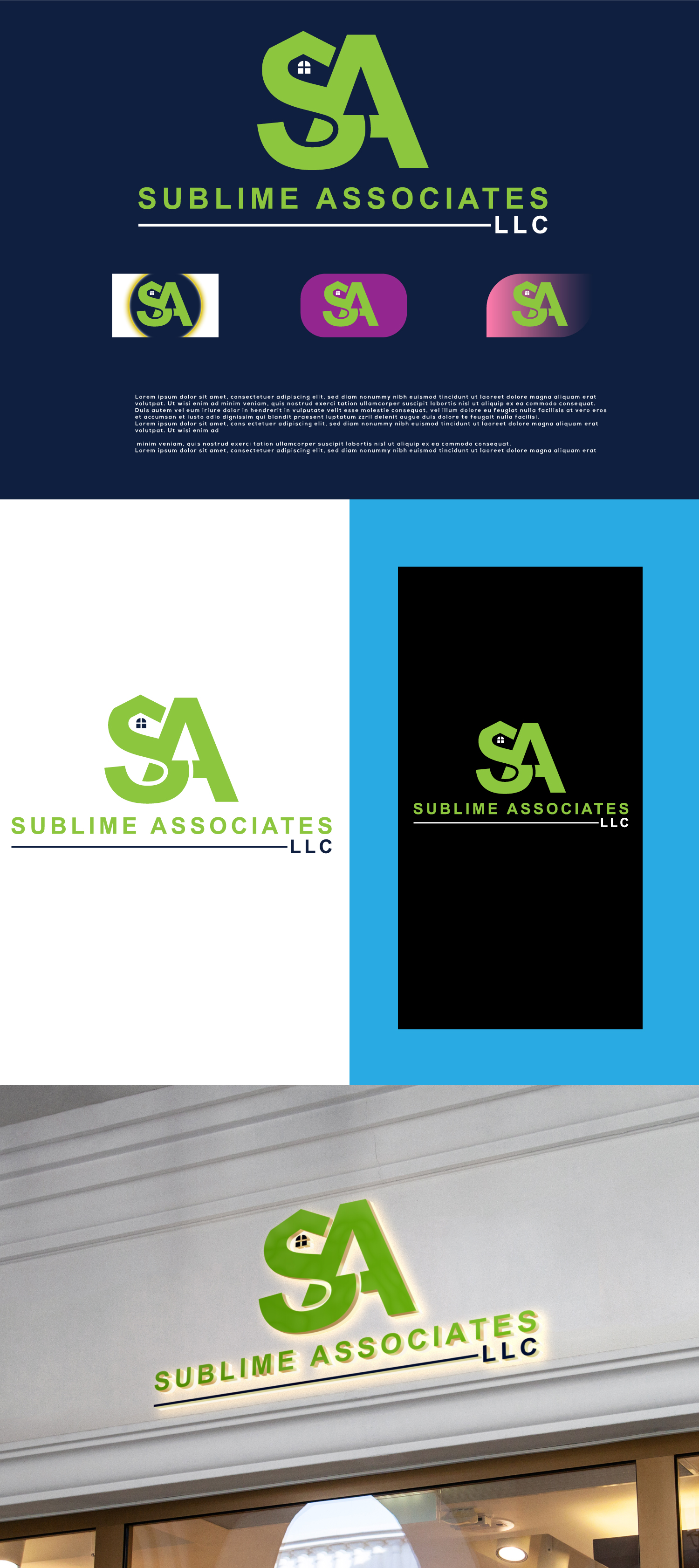 Logo Design by 100%design for Sublime Associates LLC | Design #31196335