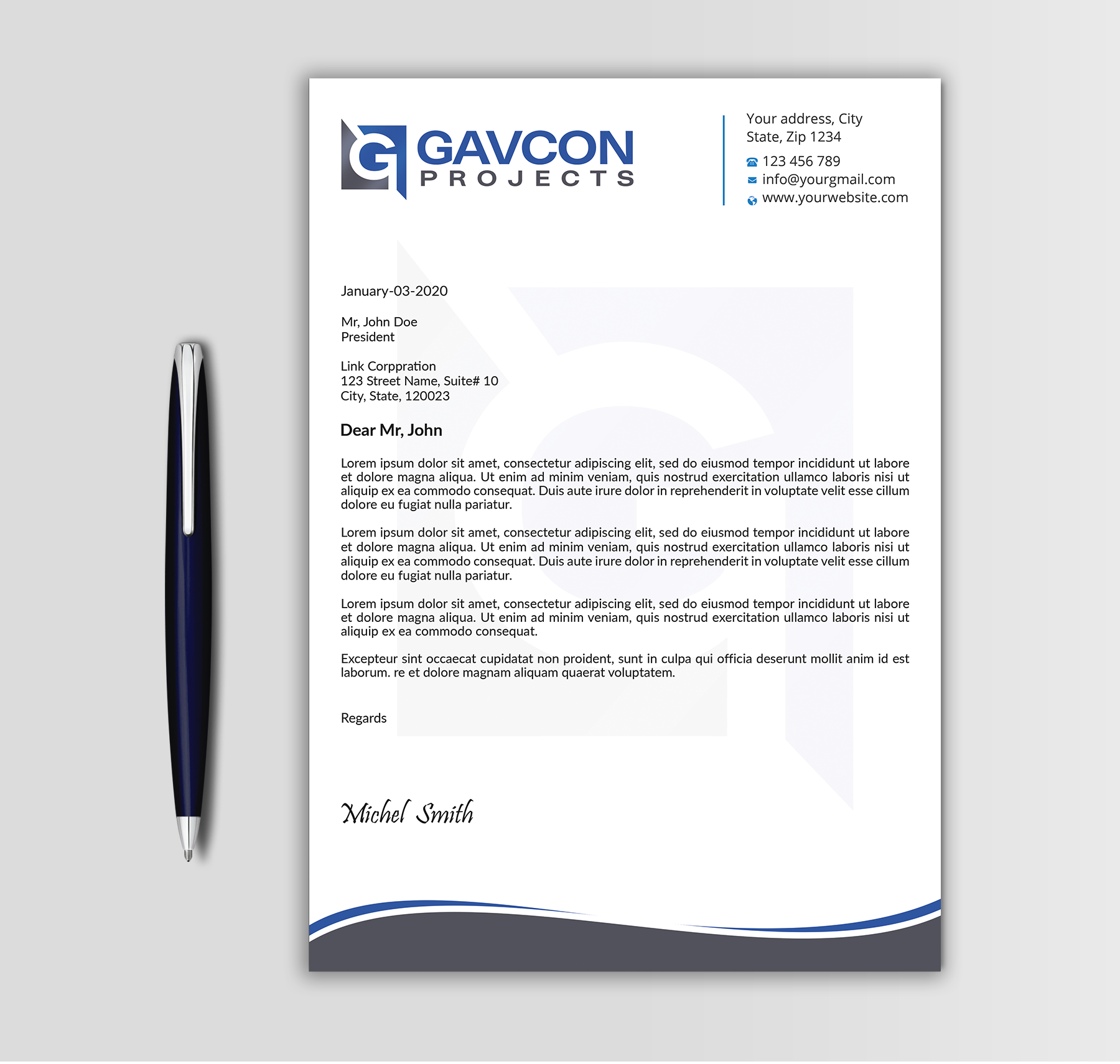 Stationery Design by Expert Bappy for this project | Design #31207562