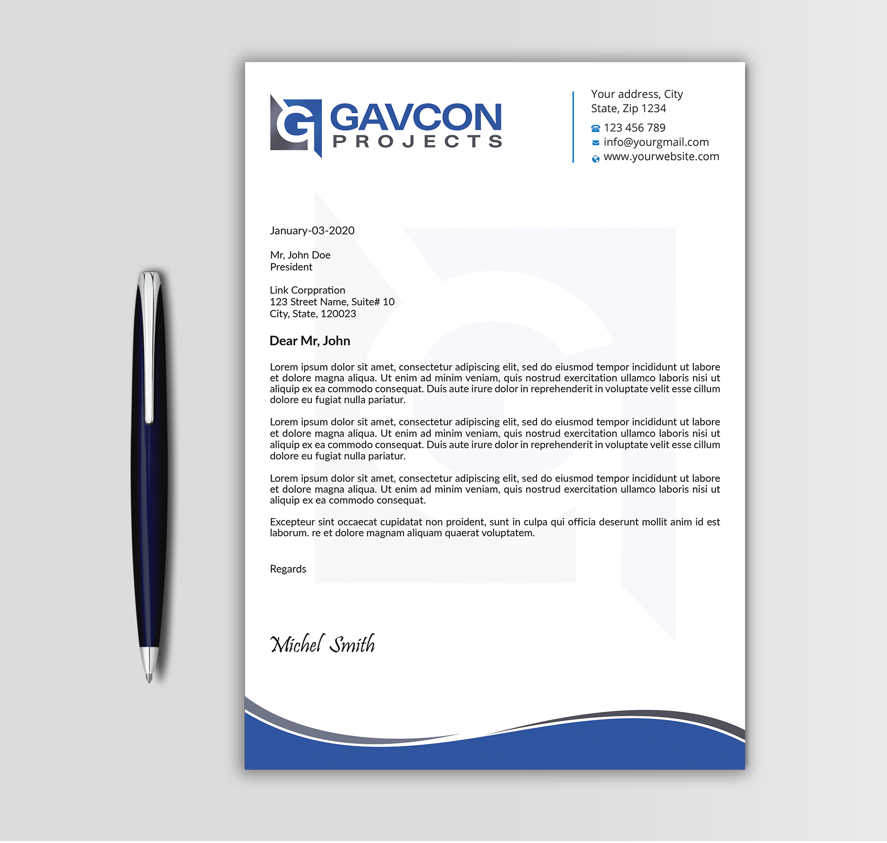 Stationery Design by Expert Bappy for this project | Design #31207563