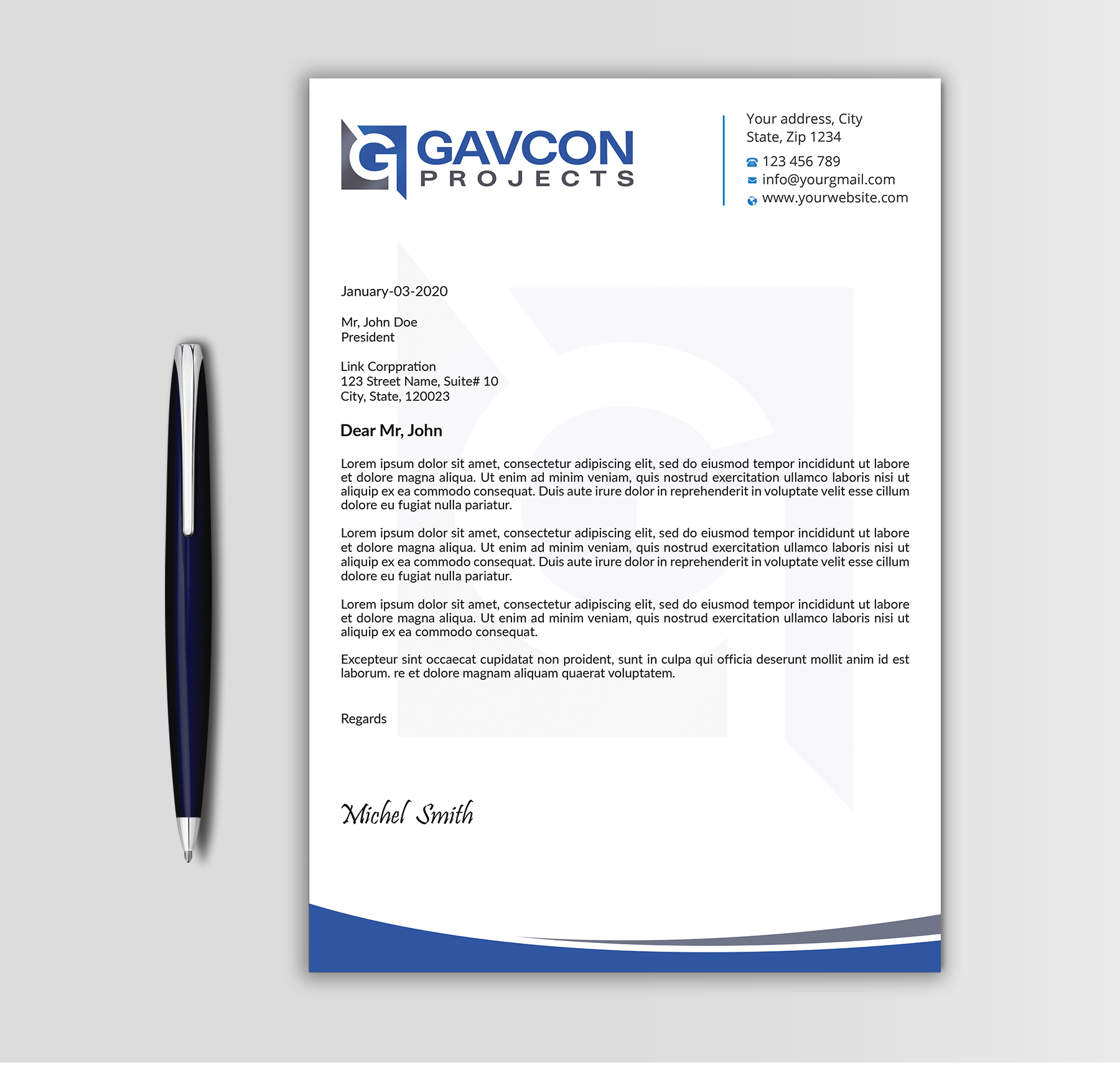 Stationery Design by Expert Bappy for this project | Design #31207604