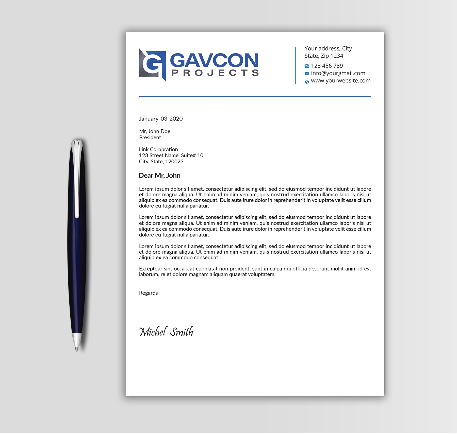 Stationery Design by Expert Bappy for this project | Design #31208748