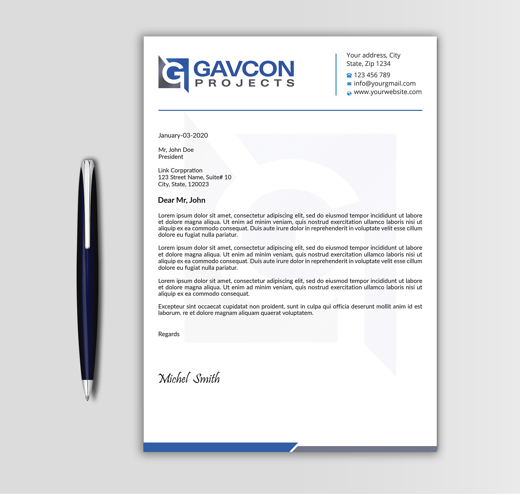 Stationery Design by Expert Bappy for this project | Design #31208789