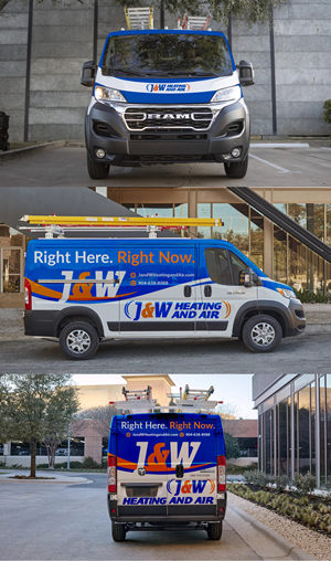Diseño de Rotulación de Vehículo por ArtyFive DesignStudio para J&W Heating and Air | Diseño #31229864