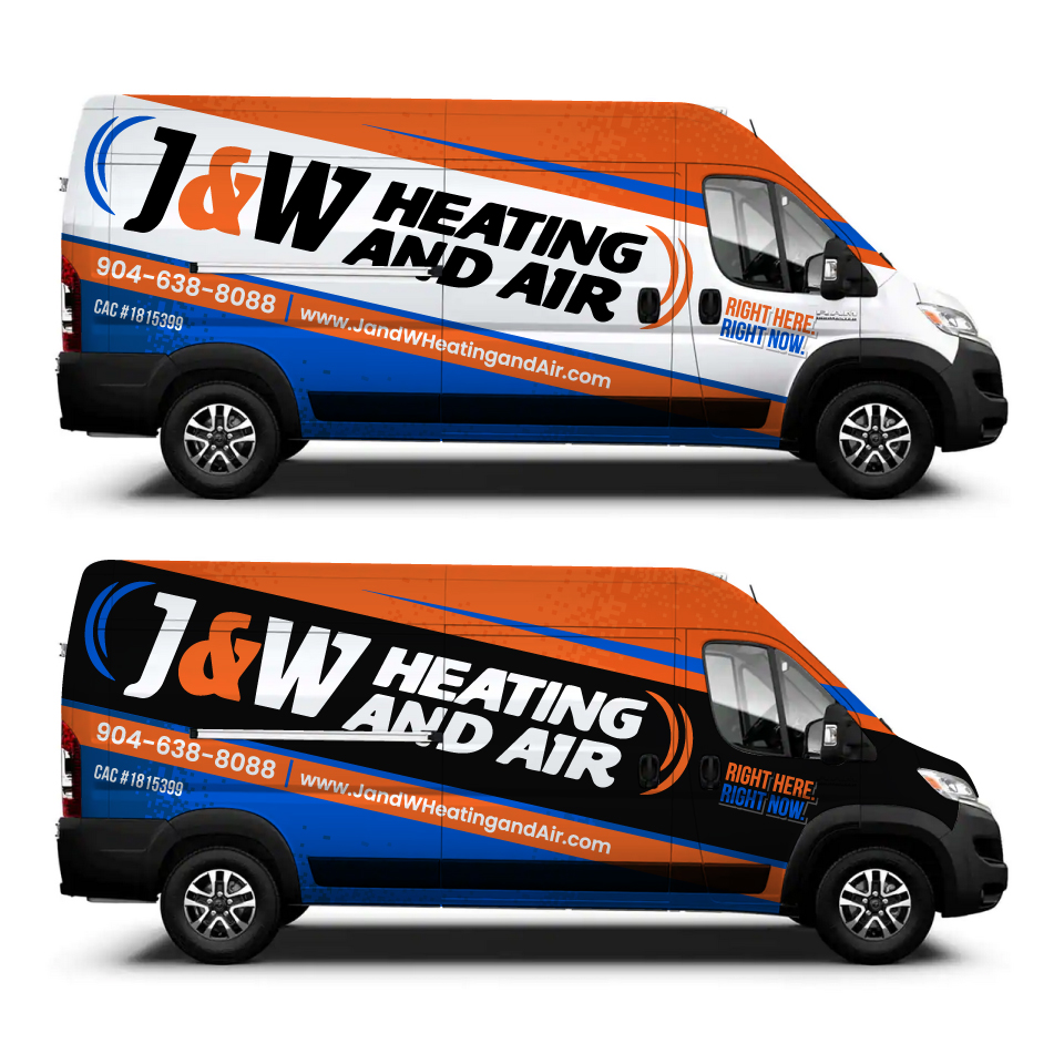 Car Wrap Design by Yoga Tri for J&W Heating and Air | Design #31217387