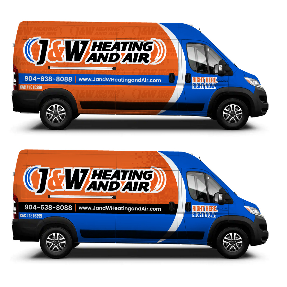 Diseño de Rotulación de Vehículo por Yoga Tri para J&W Heating and Air | Diseño #31235224