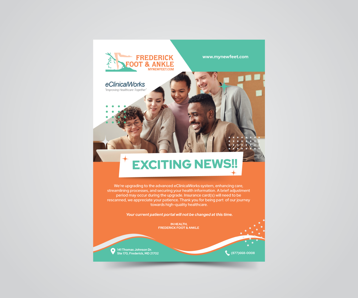Flyer Design by JK18 for Frederick Foot & Ankle | Design #31212405