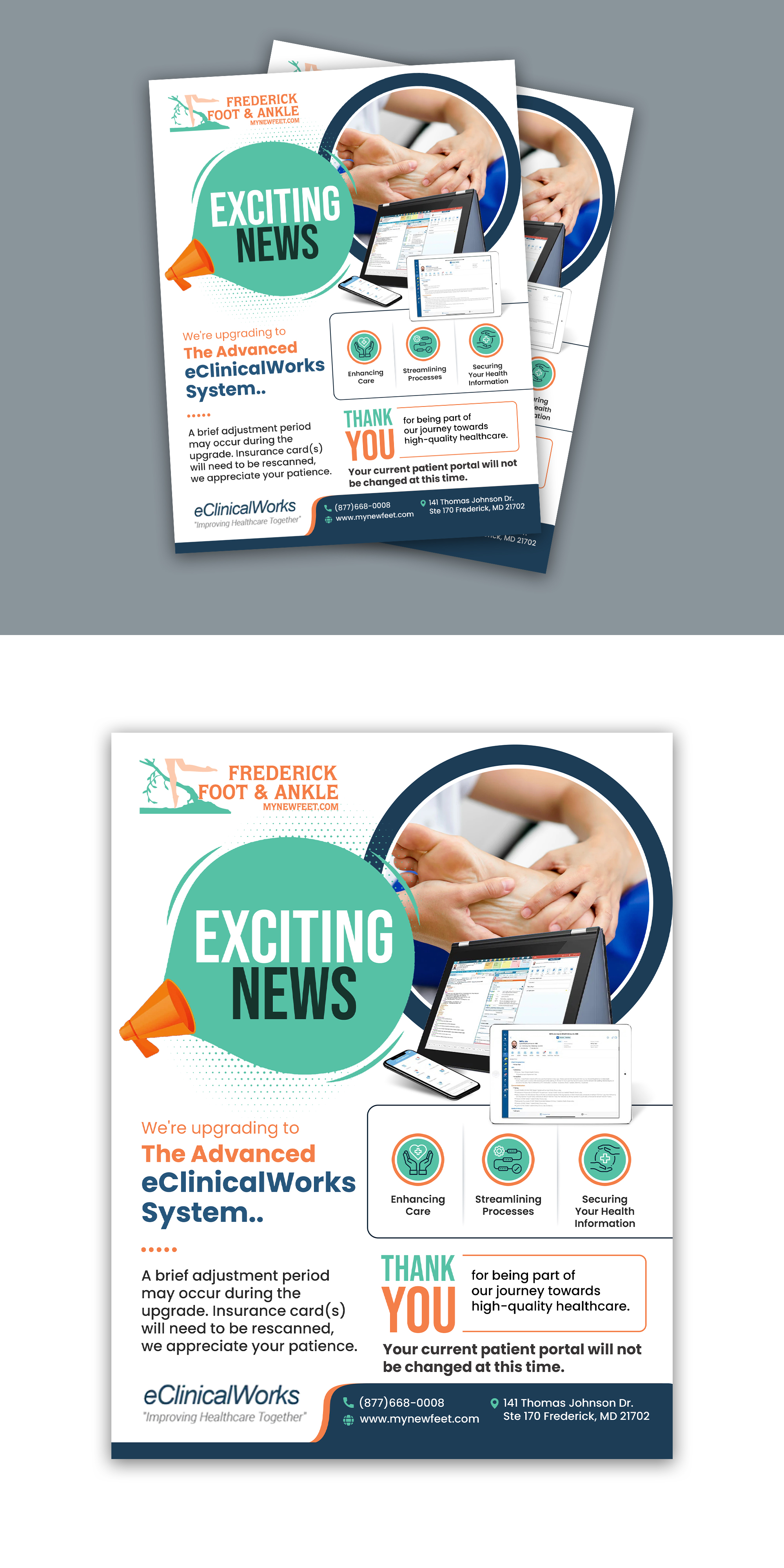 Diseño de Flyer por debdesign para Frederick Foot & Ankle | Diseño #31212060