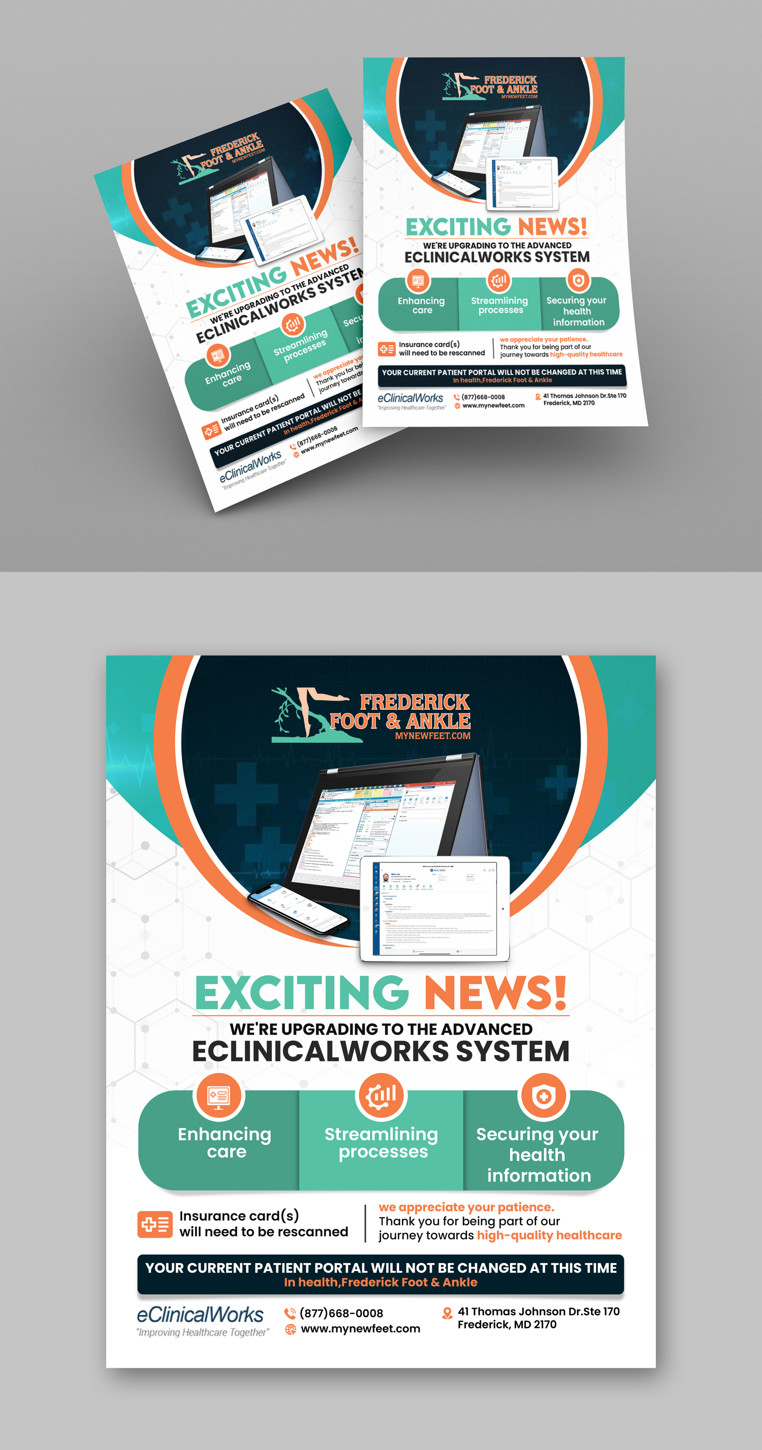 Diseño de Flyer por debdesign para Frederick Foot & Ankle | Diseño #31212294