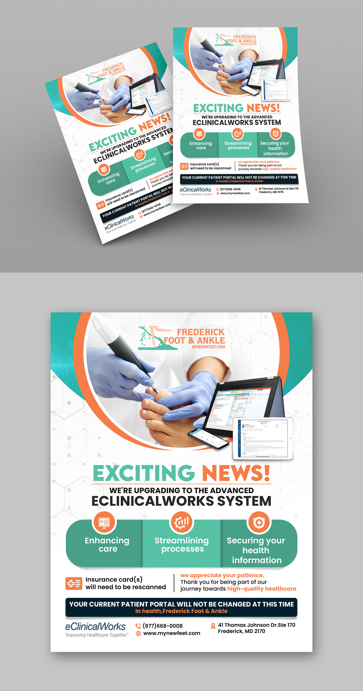 Flyer Design by debdesign for Frederick Foot & Ankle | Design #31212295