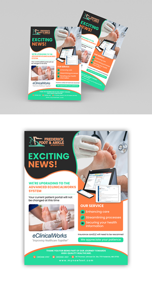 Flyer Design by debdesign for Frederick Foot & Ankle | Design: #31212383