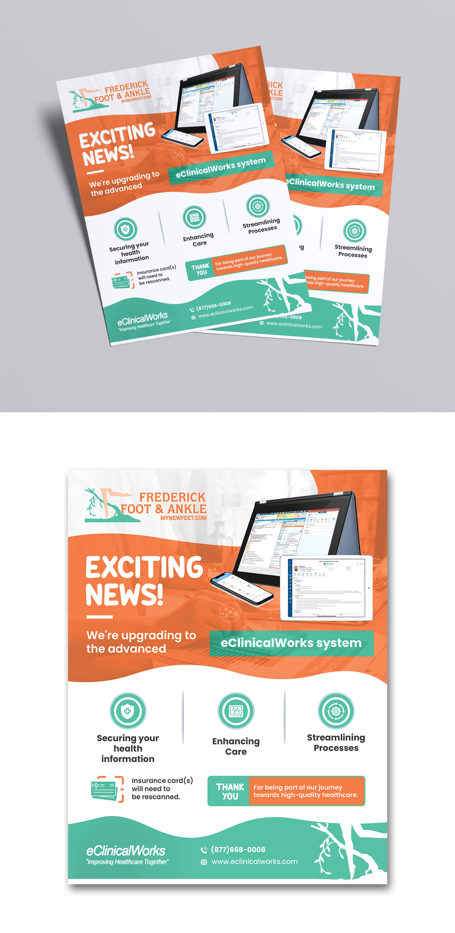 Diseño de Flyer por debdesign para Frederick Foot & Ankle | Diseño #31212782