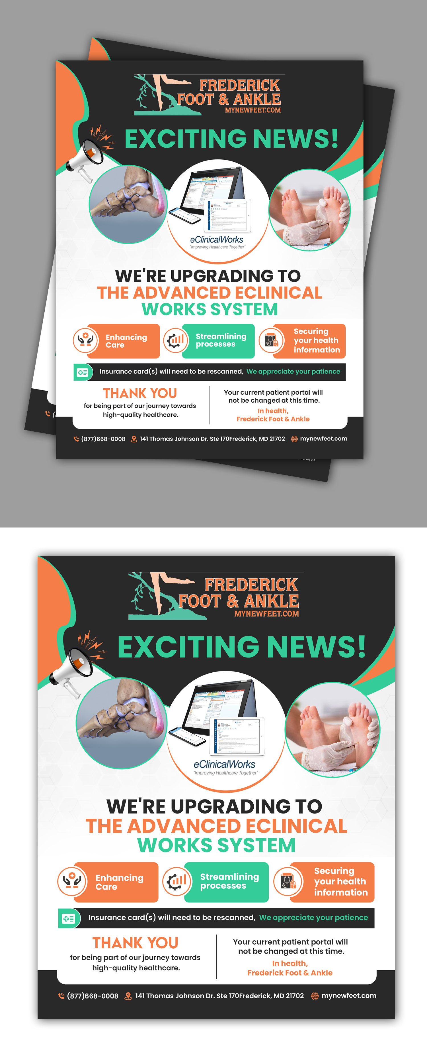 Diseño de Flyer por debdesign para Frederick Foot & Ankle | Diseño #31213280