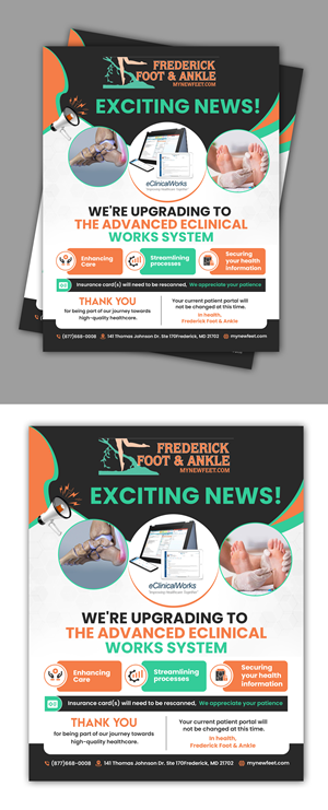 Flyer Design by debdesign for Frederick Foot & Ankle | Design: #31213280