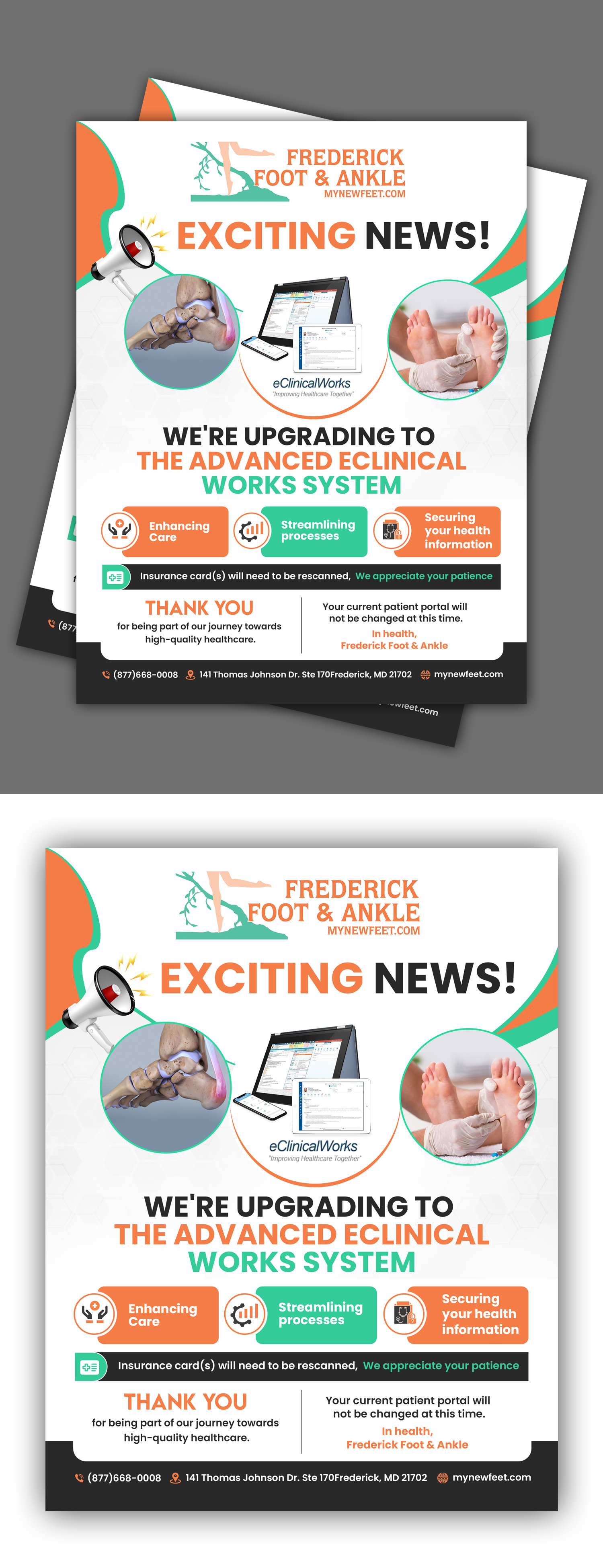 Flyer Design by debdesign for Frederick Foot & Ankle | Design #31213281