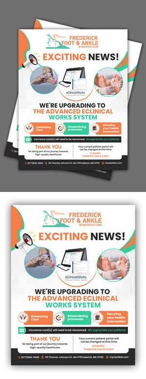 Flyer Design by debdesign for Frederick Foot & Ankle | Design: #31213281
