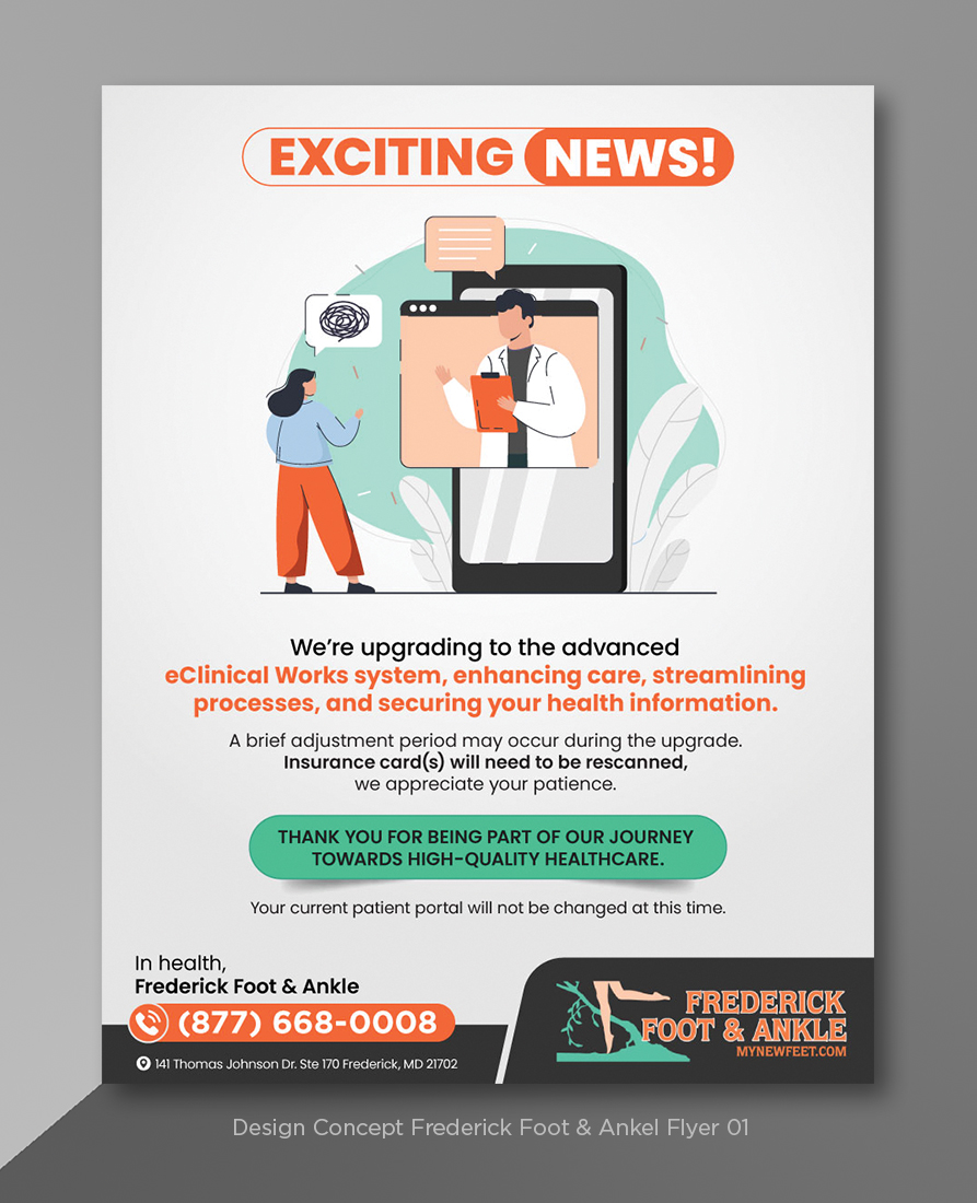 Flyer Design by D Creative for Frederick Foot & Ankle | Design #31215321