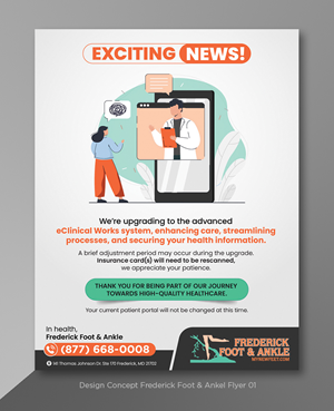 Flyer Design by D Creative for Frederick Foot & Ankle | Design: #31215321