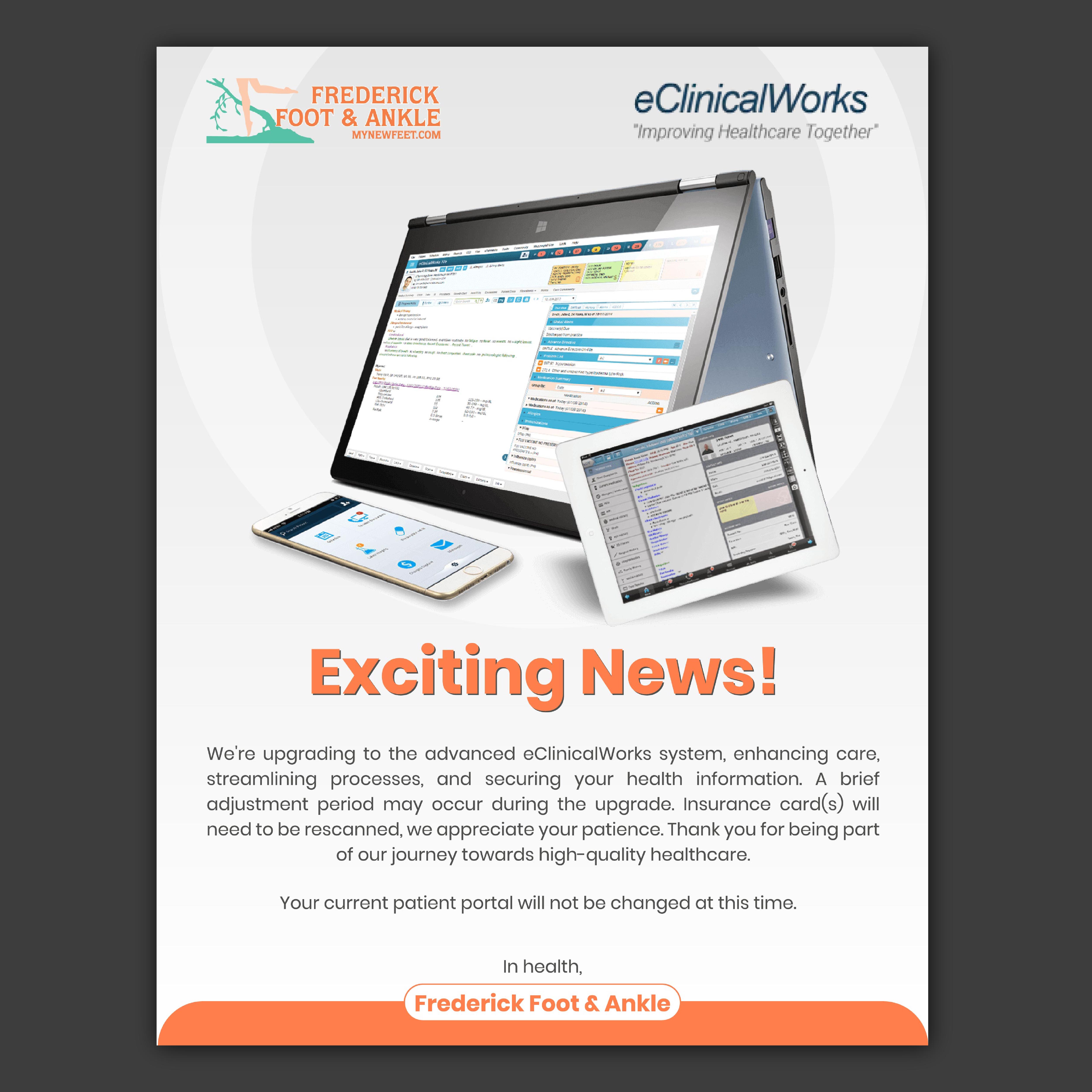 Diseño de Flyer por Bidita Saha para Frederick Foot & Ankle | Diseño #31216484