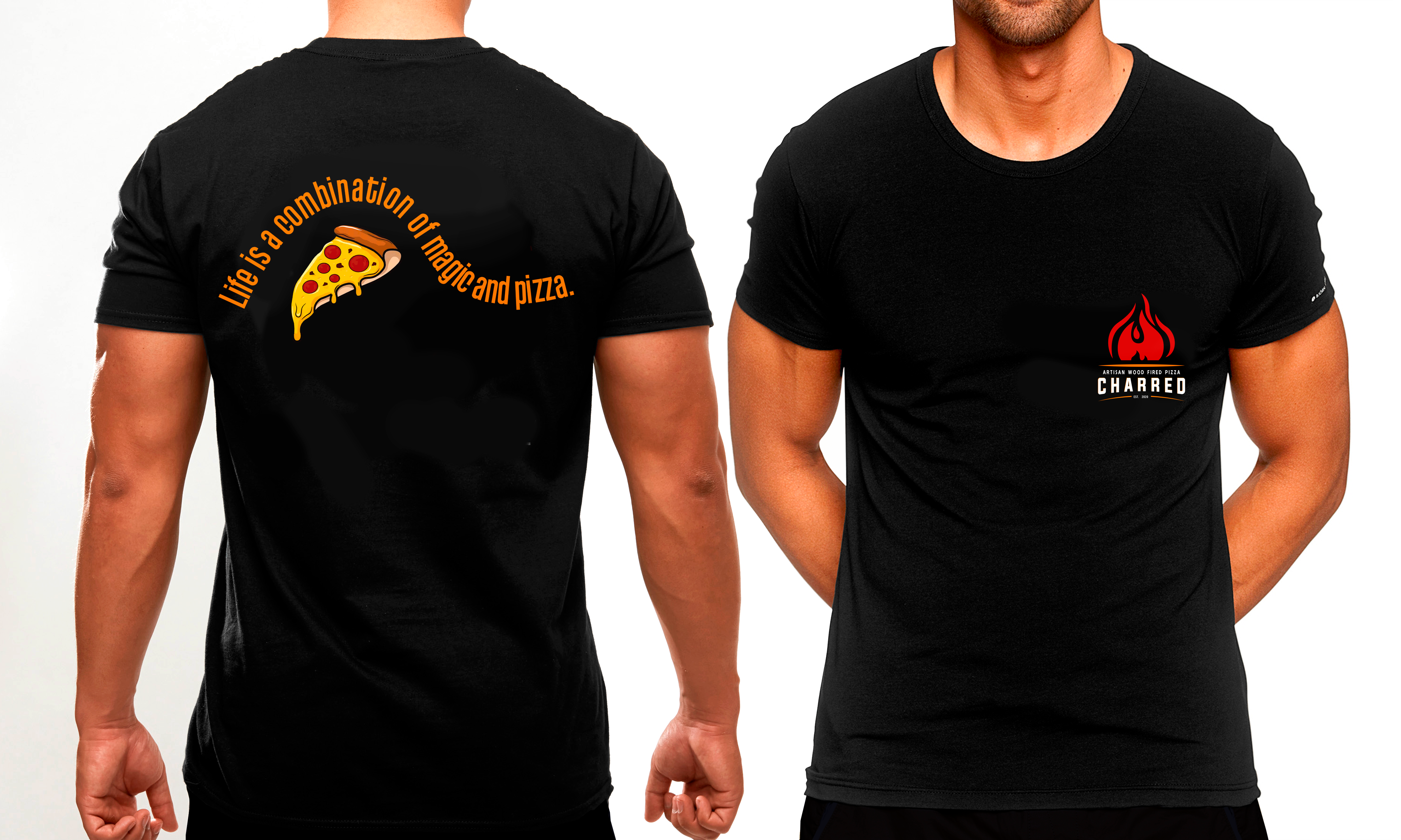 T-shirt Design by juanjoseolivieri for Charred Artisan Wood Fired Pizza | Design #31216127