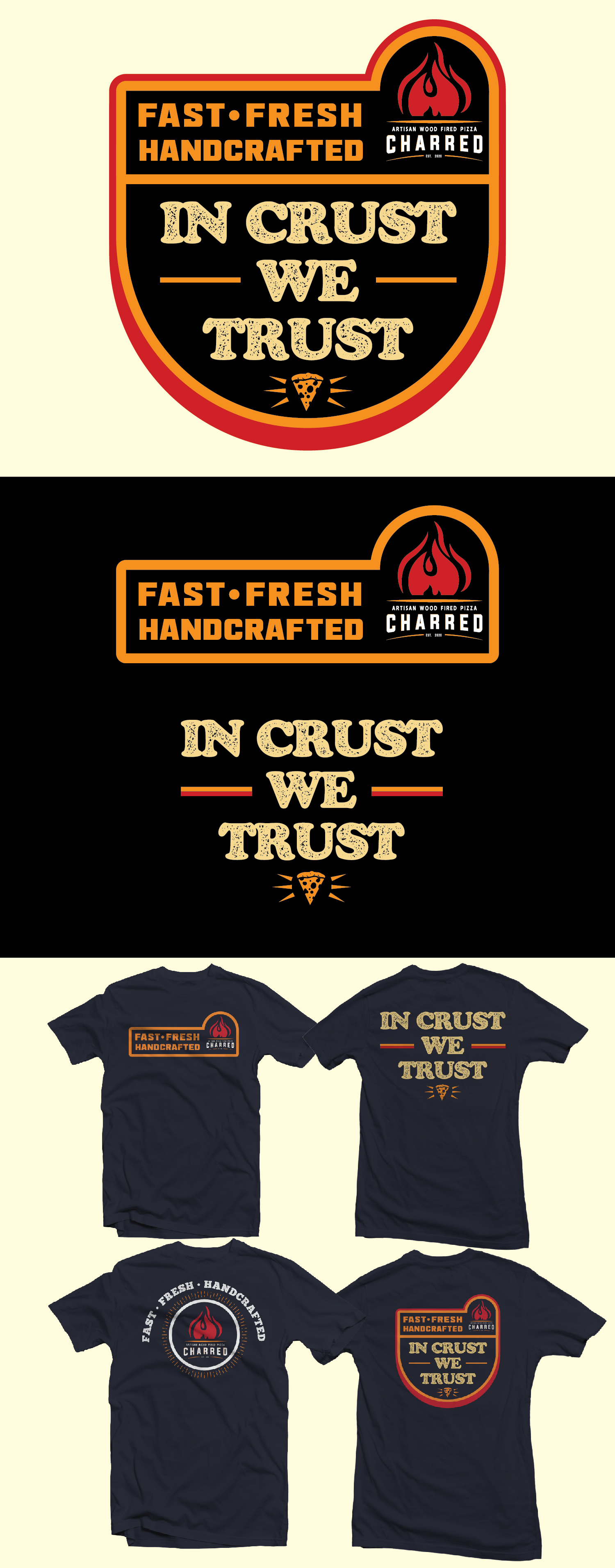 T-shirt Design by Ngoeg for Charred Artisan Wood Fired Pizza | Design #31236830