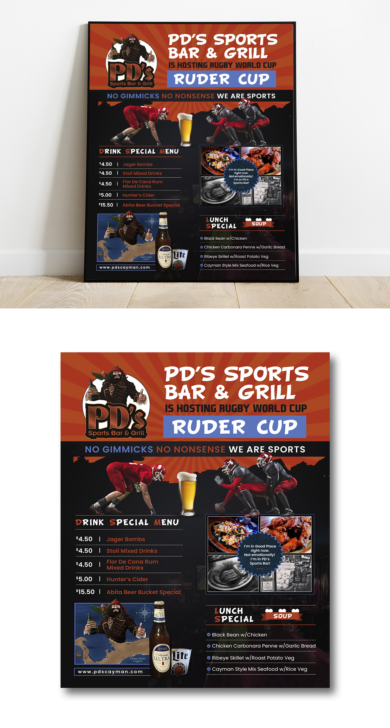Flyer Design by debdesign for PD's Sporst Bar & Grill | Design #31220148