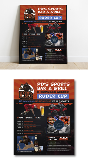 Flyer-Design von debdesign für PD's Sporst Bar & Grill | Design: #31220148