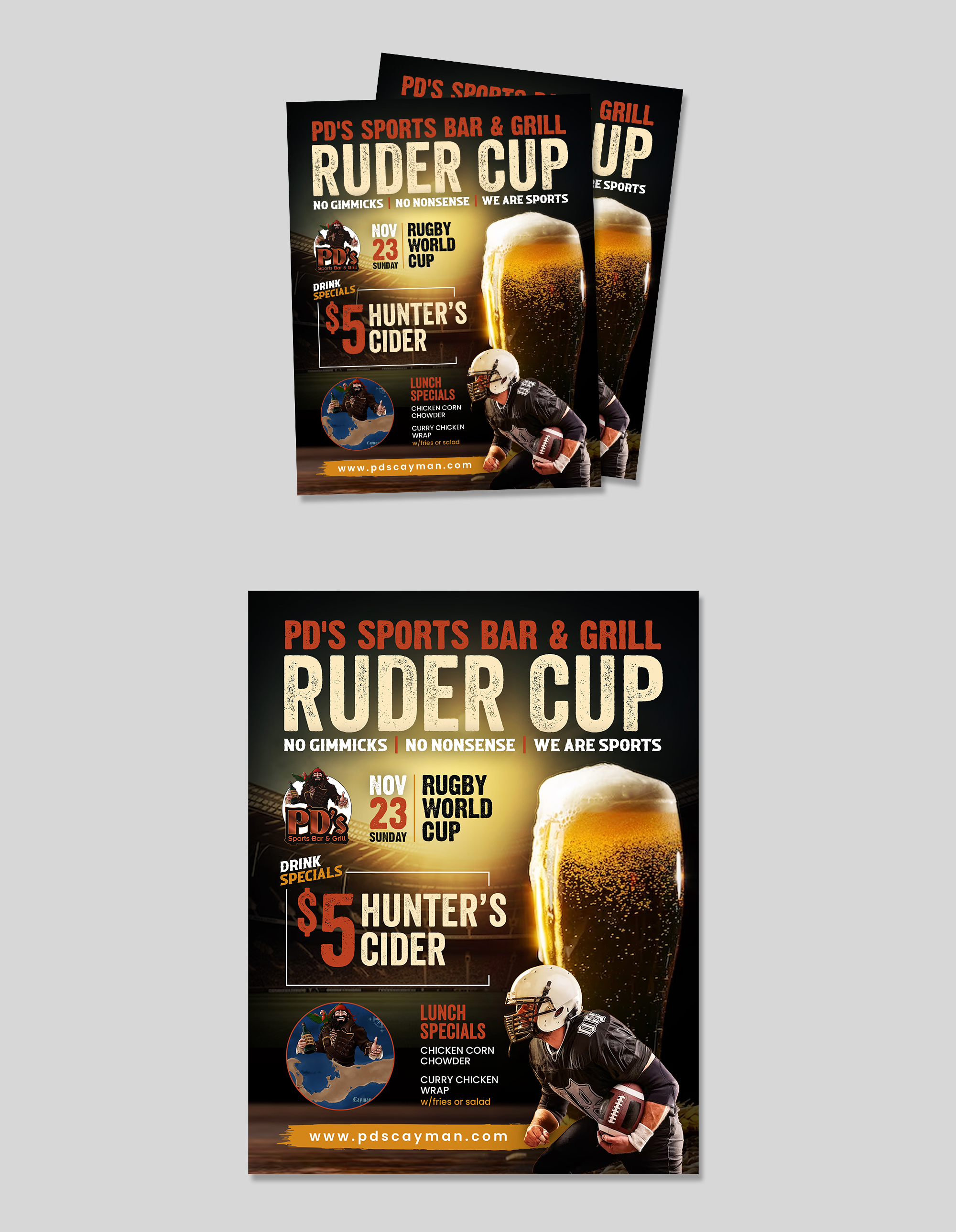 Diseño de Flyer por debdesign para PD's Sporst Bar & Grill | Diseño #31220163