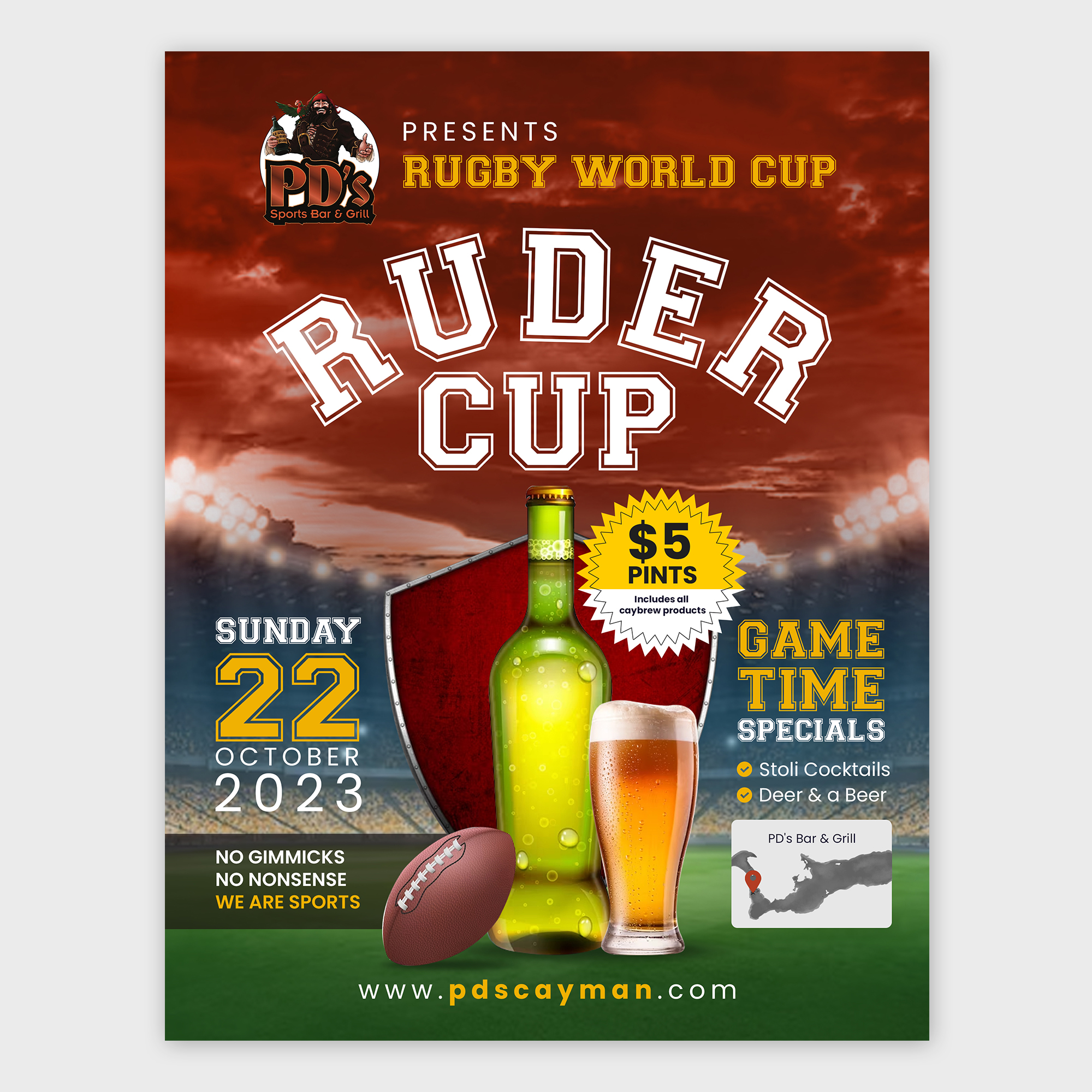 Diseño de Flyer por debdesign para PD's Sporst Bar & Grill | Diseño #31220375