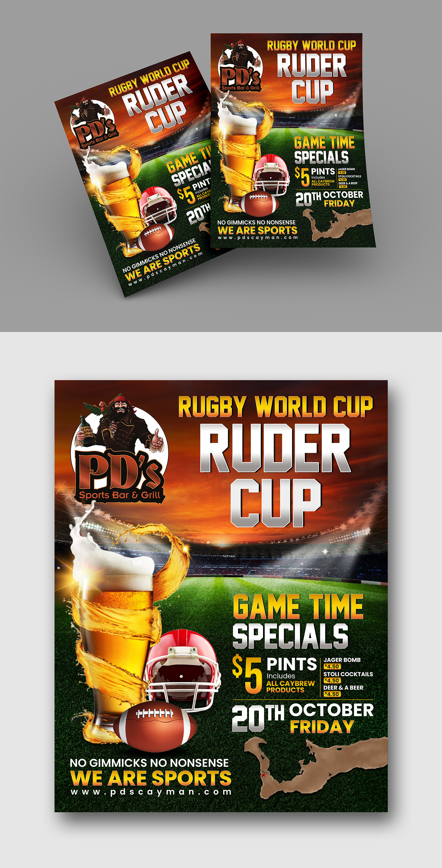 Flyer Design by debdesign for PD's Sporst Bar & Grill | Design #31220401