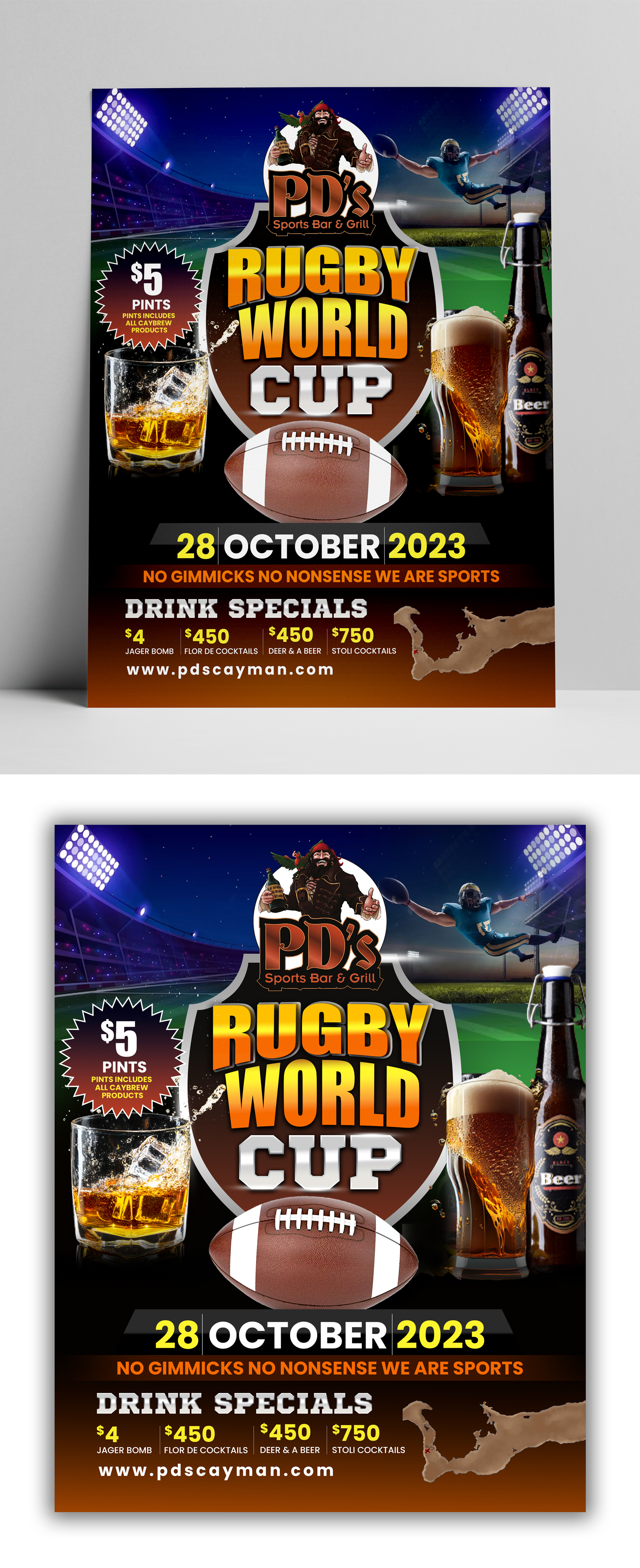 Diseño de Flyer por debdesign para PD's Sporst Bar & Grill | Diseño #31220696